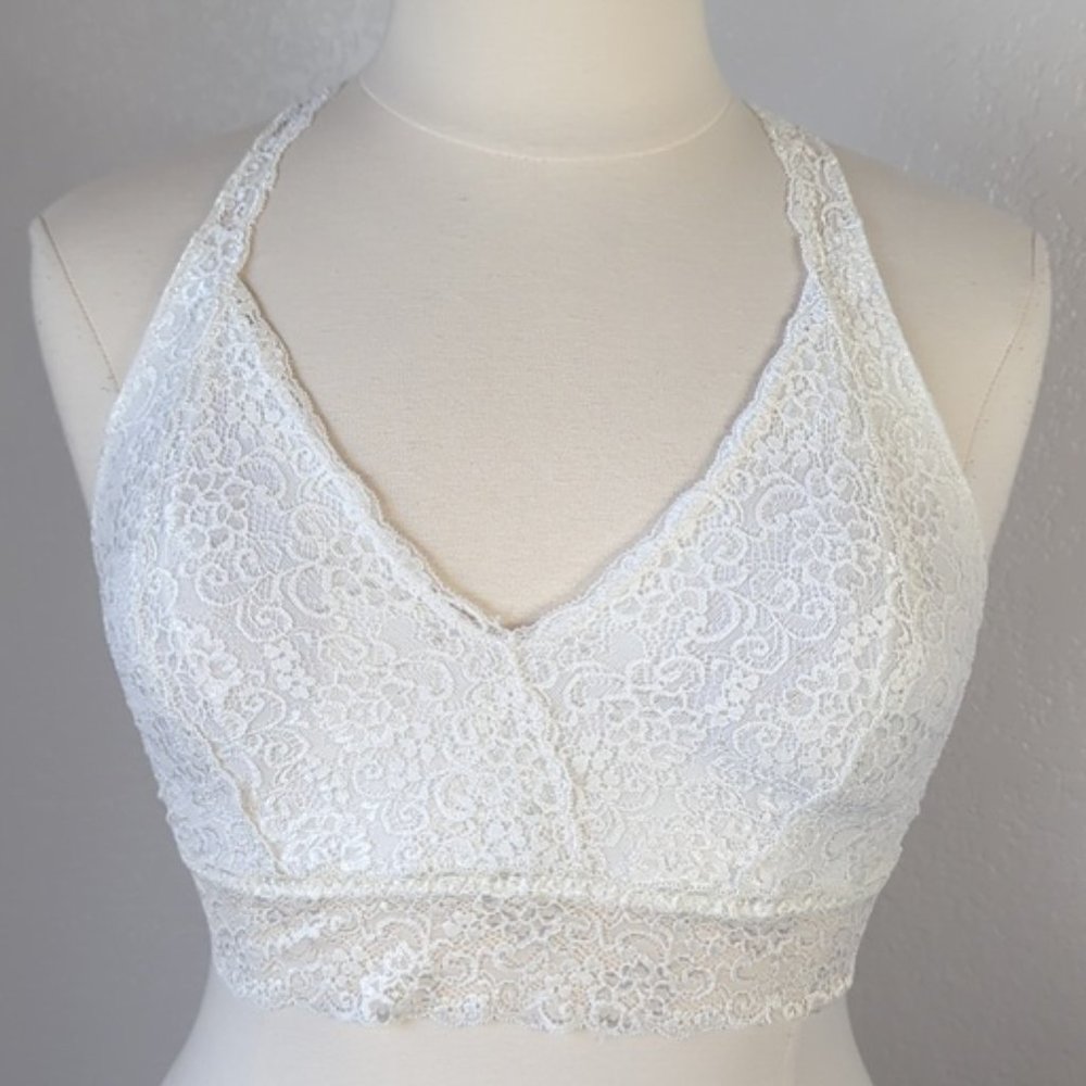 Soma XL Lace Bralette Cream/Ivory Wire free Racerback